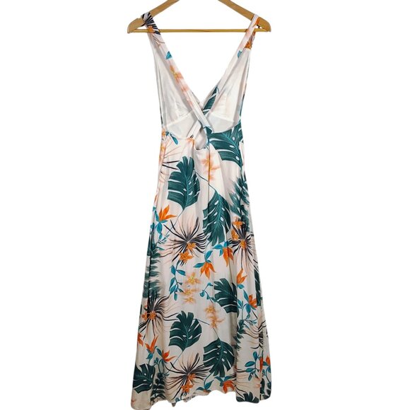 Slate & Willow Women's XS Palms Maxi Sleeveless Criss-Cross Dress - Picture 3 of 10